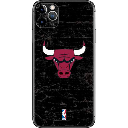NBA Chicago Bulls Black Distressed iPhone 11 Pro Max Skin