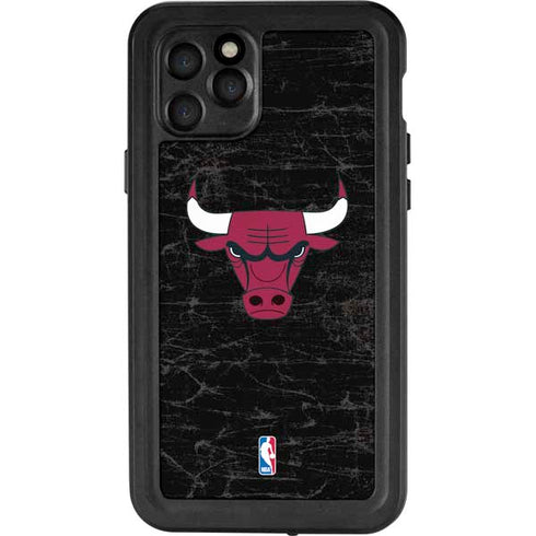 NBA Chicago Bulls Black Distressed iPhone 11 Pro Waterproof Case