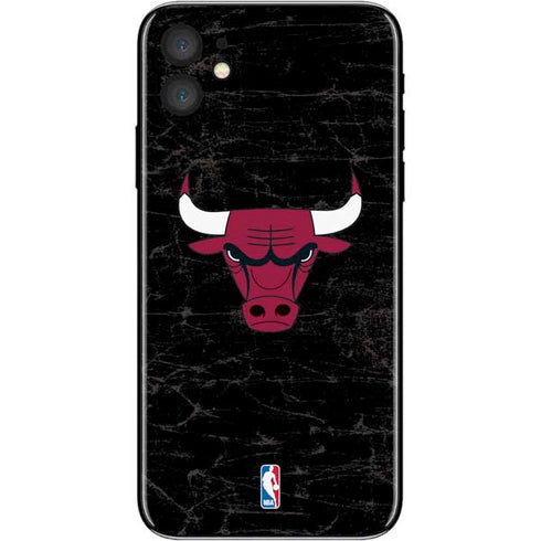 NBA Chicago Bulls Black Distressed iPhone 11 Skin