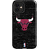 NBA Chicago Bulls Black Distressed iPhone 12 Impact Case