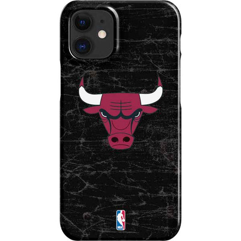 NBA Chicago Bulls Black Distressed iPhone 12 Mini Lite Case