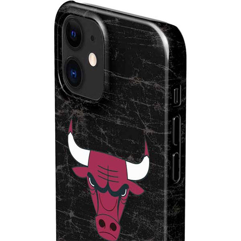 NBA Chicago Bulls Black Distressed iPhone 12 Mini Lite Case