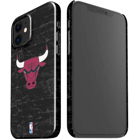 NBA Chicago Bulls Black Distressed iPhone 12 Mini Lite Case
