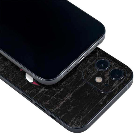 NBA Chicago Bulls Black Distressed iPhone 12 Mini Skin