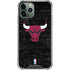 NBA Chicago Bulls Black Distressed iPhone 12 Pro Clear Case