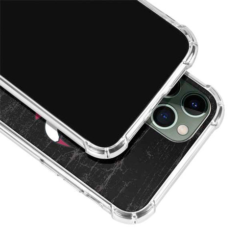 NBA Chicago Bulls Black Distressed iPhone 12 Pro Clear Case