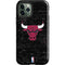 NBA Chicago Bulls Black Distressed iPhone 12 Pro Max Impact Case