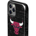 NBA Chicago Bulls Black Distressed iPhone 12 Pro Max Impact Case