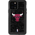 NBA Chicago Bulls Black Distressed iPhone 12 Pro Waterproof Case