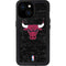 NBA Chicago Bulls Black Distressed iPhone 13 Mini Waterproof Case