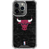 NBA Chicago Bulls Black Distressed iPhone 13 Pro Clear Case