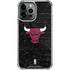 NBA Chicago Bulls Black Distressed iPhone 13 Pro Max Clear Case