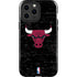 NBA Chicago Bulls Black Distressed iPhone 13 Pro Max Impact Case