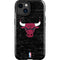 NBA Chicago Bulls Black Distressed iPhone 14 Plus Impact Case