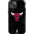 NBA Chicago Bulls Black Distressed iPhone 15 Impact Case