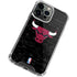 NBA Chicago Bulls Black Distressed iPhone 14 Pro Clear Case