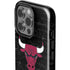 NBA Chicago Bulls Black Distressed iPhone 14 Pro Impact Case