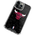 NBA Chicago Bulls Black Distressed iPhone 14 Pro Max Clear Case