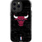 NBA Chicago Bulls Black Distressed iPhone 15 Pro Max Impact Case
