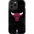 NBA Chicago Bulls Black Distressed iPhone 15 Pro Max Impact Case