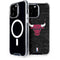 NBA Chicago Bulls Black Distressed iPhone 15 Pro Max MagSafe Case