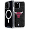 NBA Chicago Bulls Black Distressed iPhone 14 Pro Max MagSafe Case
