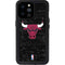 NBA Chicago Bulls Black Distressed iPhone 14 Pro Max Waterproof Case