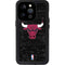 NBA Chicago Bulls Black Distressed iPhone 14 Pro Waterproof Case