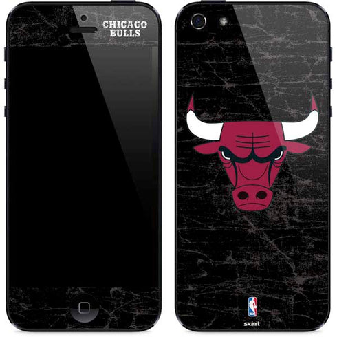 NBA Chicago Bulls Black Distressed iPhone 5/5s/5SE Skin