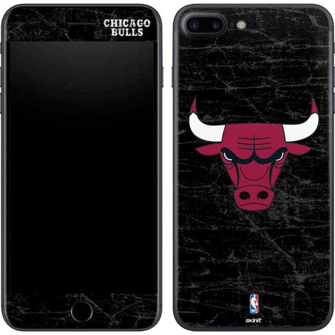 NBA Chicago Bulls Black Distressed iPhone 7 Plus Skin