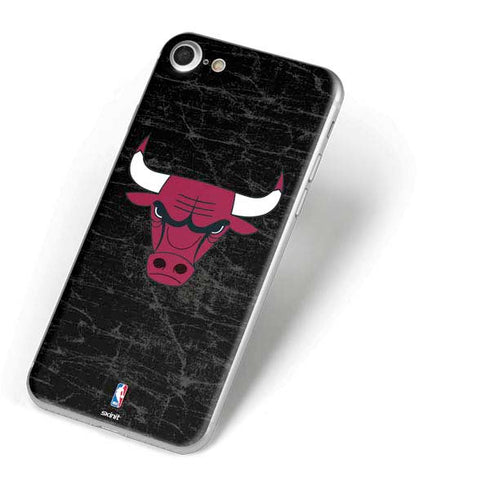 NBA Chicago Bulls Black Distressed iPhone 7 Skin