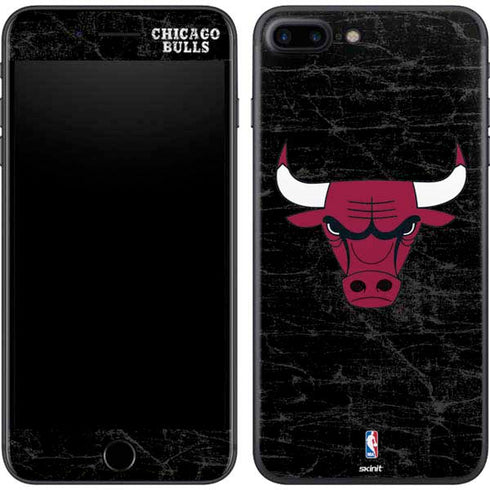 NBA Chicago Bulls Black Distressed iPhone 8 Plus Skin