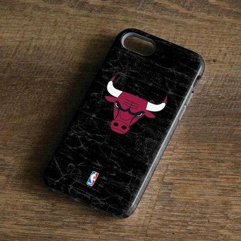 NBA Chicago Bulls Black Distressed iPhone 8 Pro Case