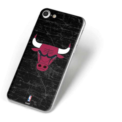 NBA Chicago Bulls Black Distressed iPhone 8 Skin