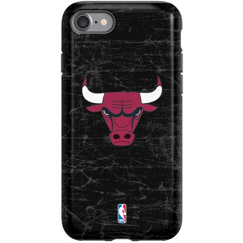 NBA Chicago Bulls Black Distressed iPhone SE (2nd & 3rd Gen) Pro Case