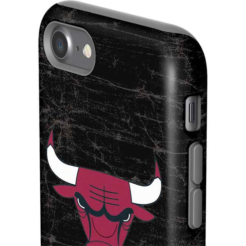 NBA Chicago Bulls Black Distressed iPhone SE (2nd & 3rd Gen) Pro Case