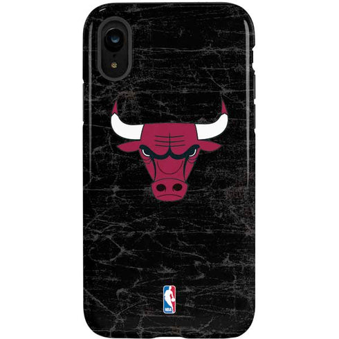 NBA Chicago Bulls Black Distressed iPhone XR Pro Case