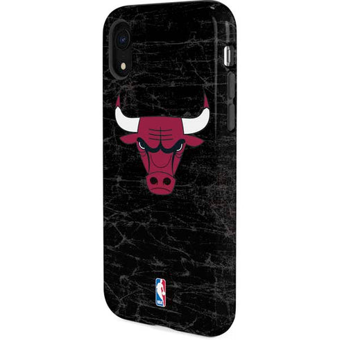 NBA Chicago Bulls Black Distressed iPhone XR Pro Case