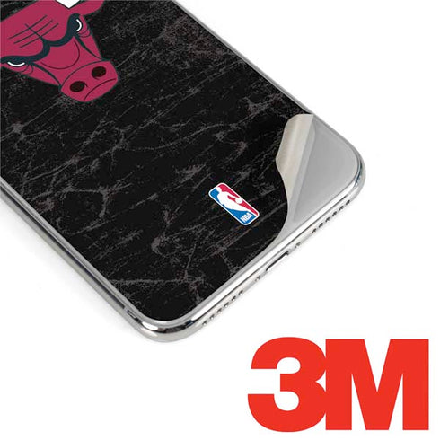 NBA Chicago Bulls Black Distressed iPhone XR Skin
