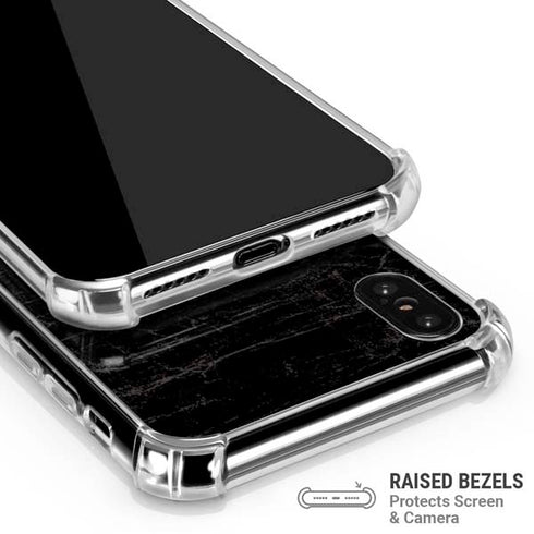 NBA Chicago Bulls Black Distressed iPhone XS Max Clear Case