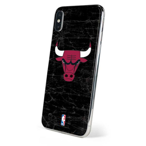 NBA Chicago Bulls Black Distressed iPhone XS Max Skin