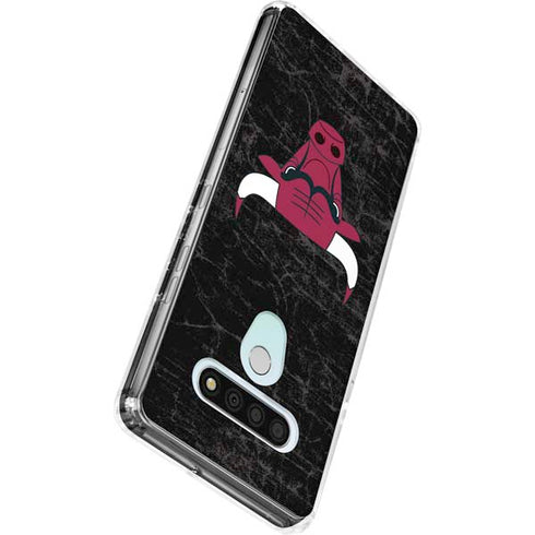NBA Chicago Bulls Black Distressed LG Stylo 6 Clear Case