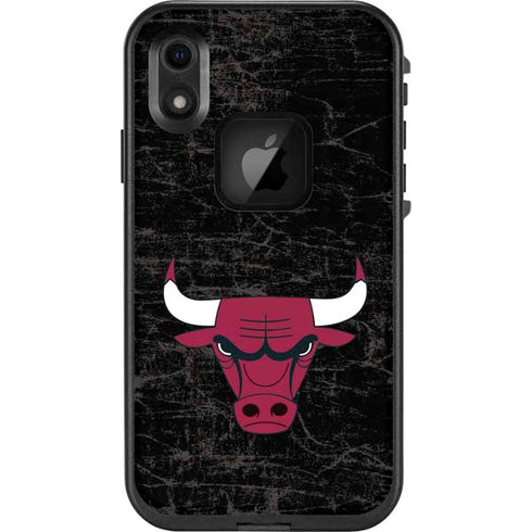 NBA Chicago Bulls Black Distressed LifeProof Fre iPhone Skin