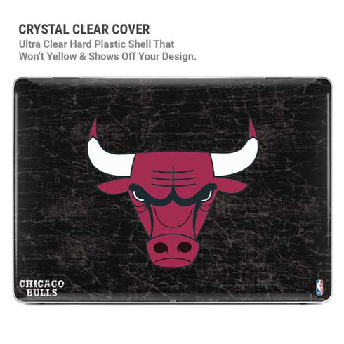 NBA Chicago Bulls Black Distressed MacBook Air 13in M1 (2021) Case plus Skin
