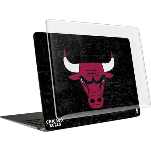 NBA Chicago Bulls Black Distressed MacBook Air 15in (2023-2025) Case plus Skin