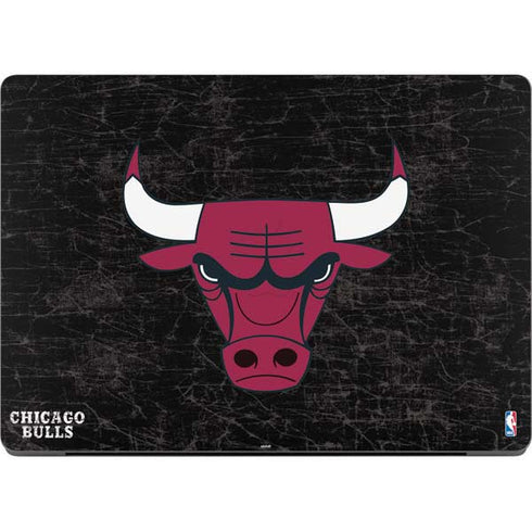 NBA Chicago Bulls Black Distressed MacBook Pro 14in (2021-24) Skin