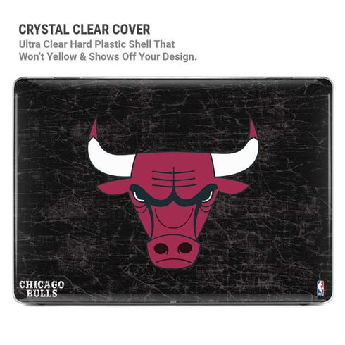 NBA Chicago Bulls Black Distressed MacBook Pro 16in (2021-25) Case plus Skin