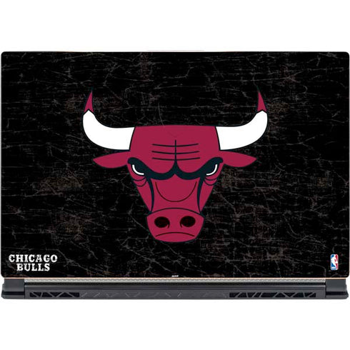 NBA Chicago Bulls Black Distressed MSI GS65 Stealth Laptop Skin