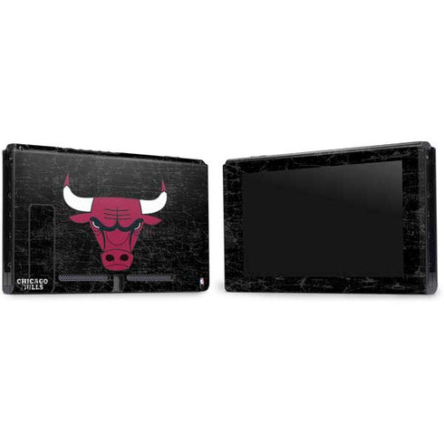 NBA Chicago Bulls Black Distressed Nintendo Switch Bundle Skin