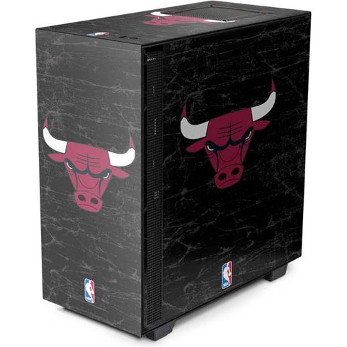 NBA Chicago Bulls Black Distressed NZXT H510 Compact ATX Mid-Tower Case Skin